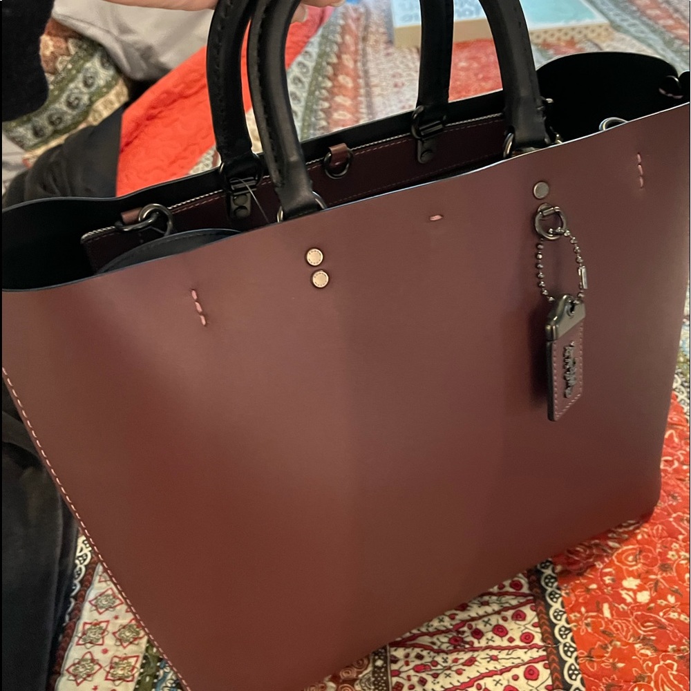 Brand new Coach Rogue Tote in Bordeaux